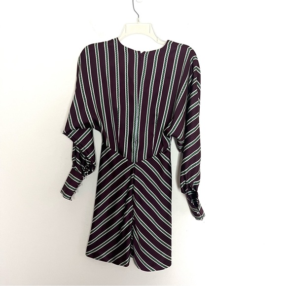 Alexis Tena Striped Drop Shoulder Deep V Mini Dress - Picture 12 of 12